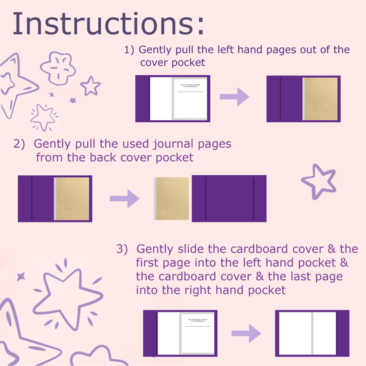 REFILL for "My Feelings are Valid" Daily Locking Prompt Journal Diary for Tweens image 1