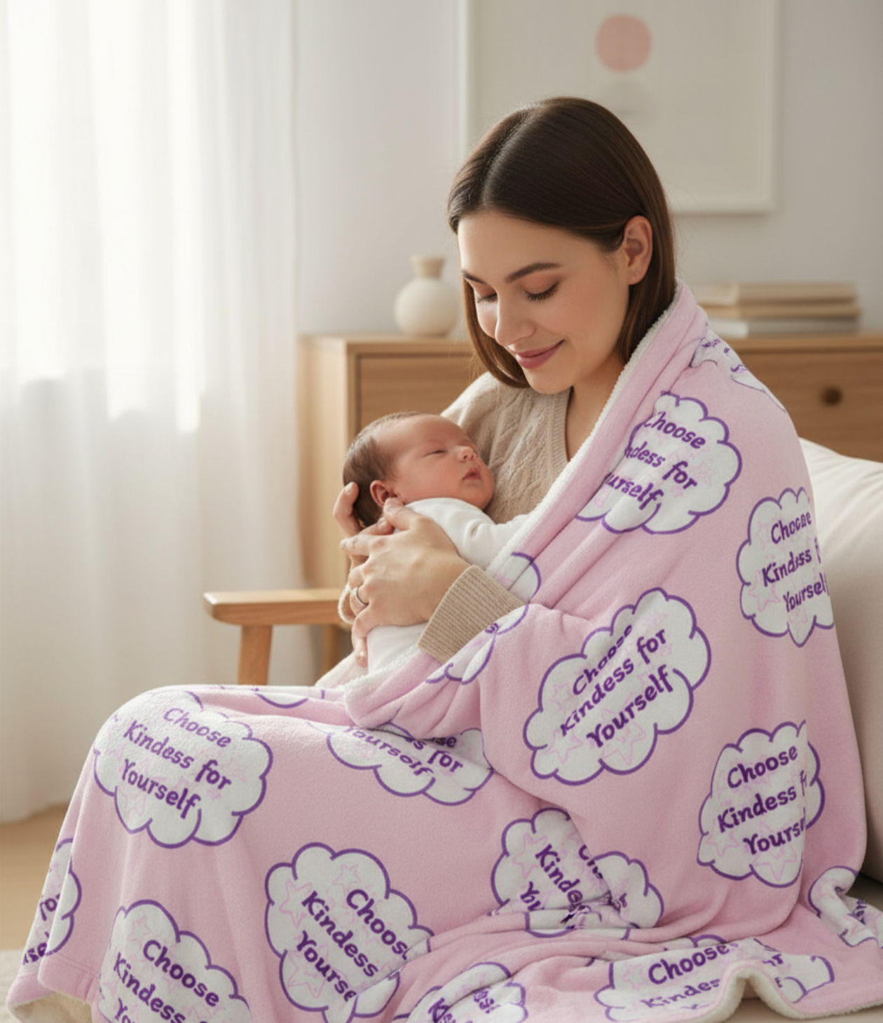 Kindess 50" x 60" Throw Sherpa Blanket