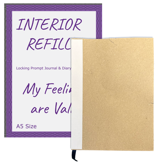 REFILL for "My Feelings are Valid" Daily Locking Prompt Journal Diary for Tweens image 0