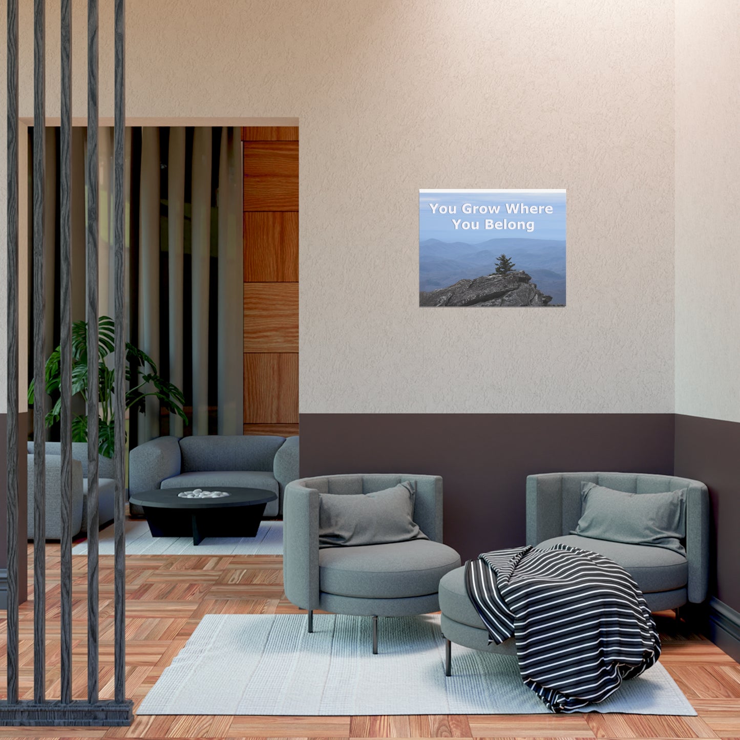 Inspirational Nature Poster: 'You Grow Where You Belong'