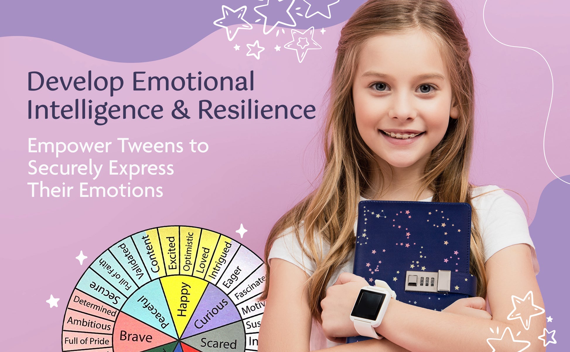 "My Feelings are Valid" Daily Locking Prompt Journal Diary for Tweens image 8