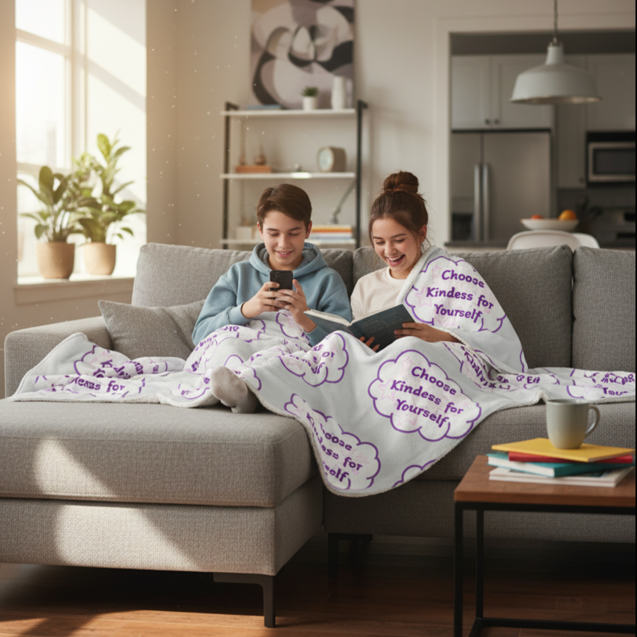 Kindess 50" x 60" Throw Sherpa Blanket