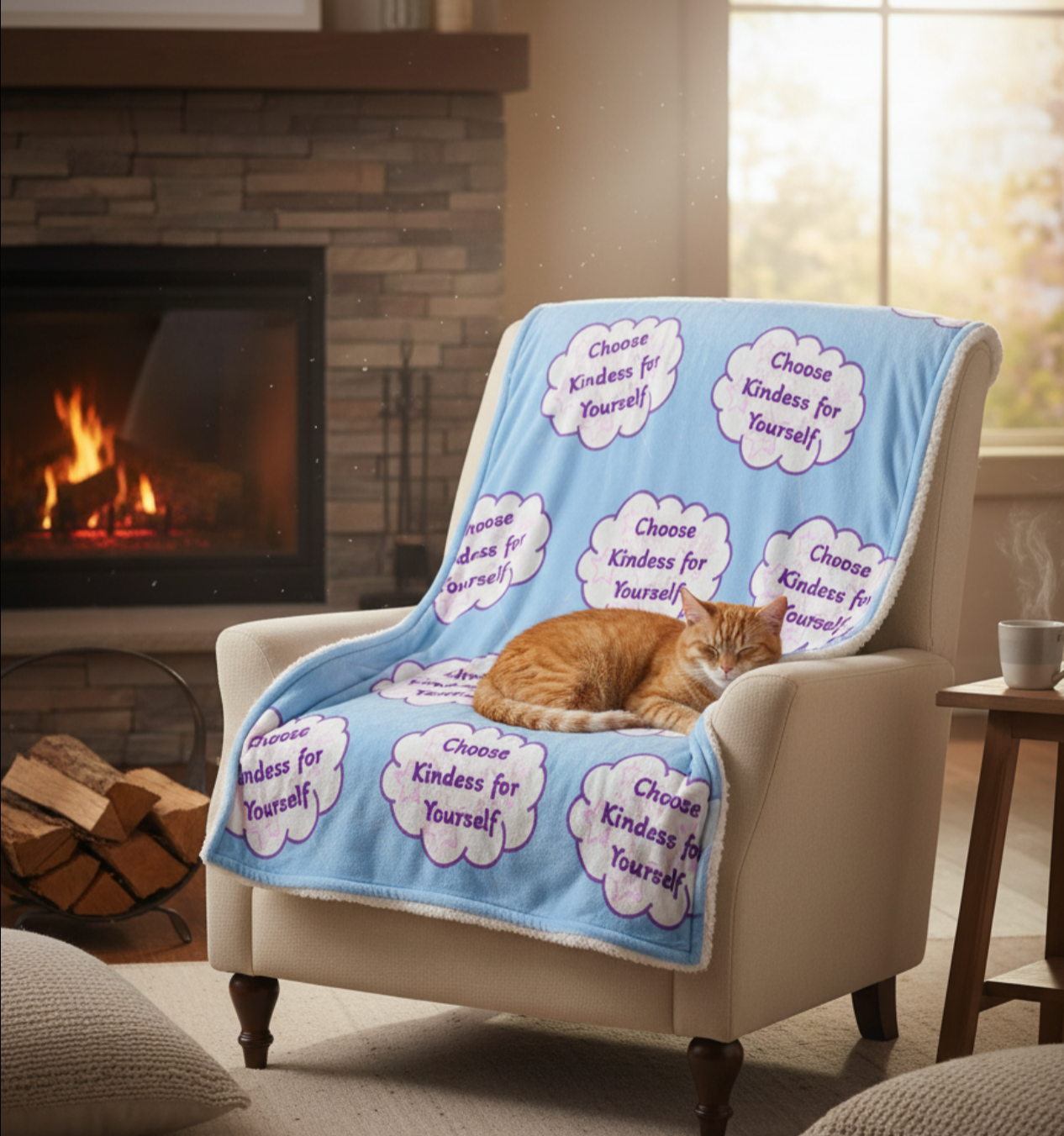 Kindess 50" x 60" Throw Sherpa Blanket